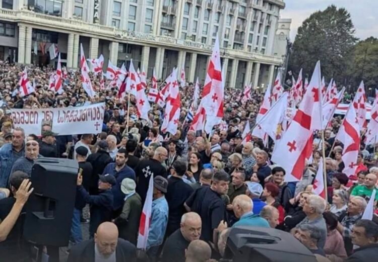 არაბული ქალაქების მშენებლობისა და უკონტროლო მიგრაციის წინააღმდეგ თბილისში აქცია გაიმართა